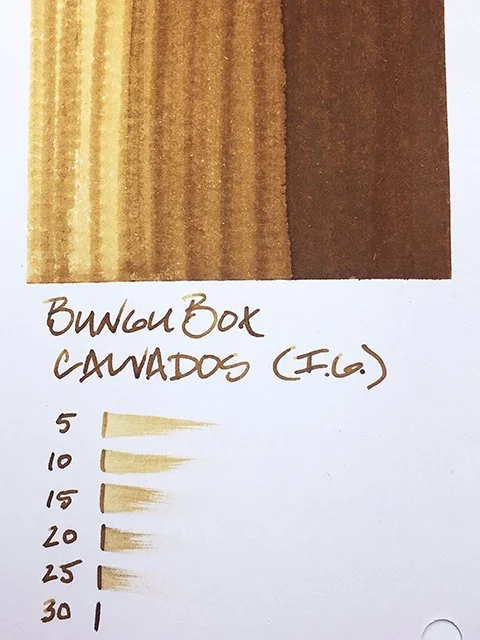 A review of BUNGUBOX Calvados fountain pen ink — Inky Inspirations